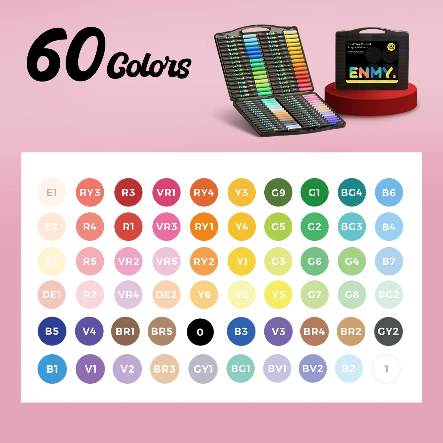 60 Colors Direct Liquid Acrylic Paint Marker  Permanent, Fast-Drying for Rock, Canvas & Wood - Image 3