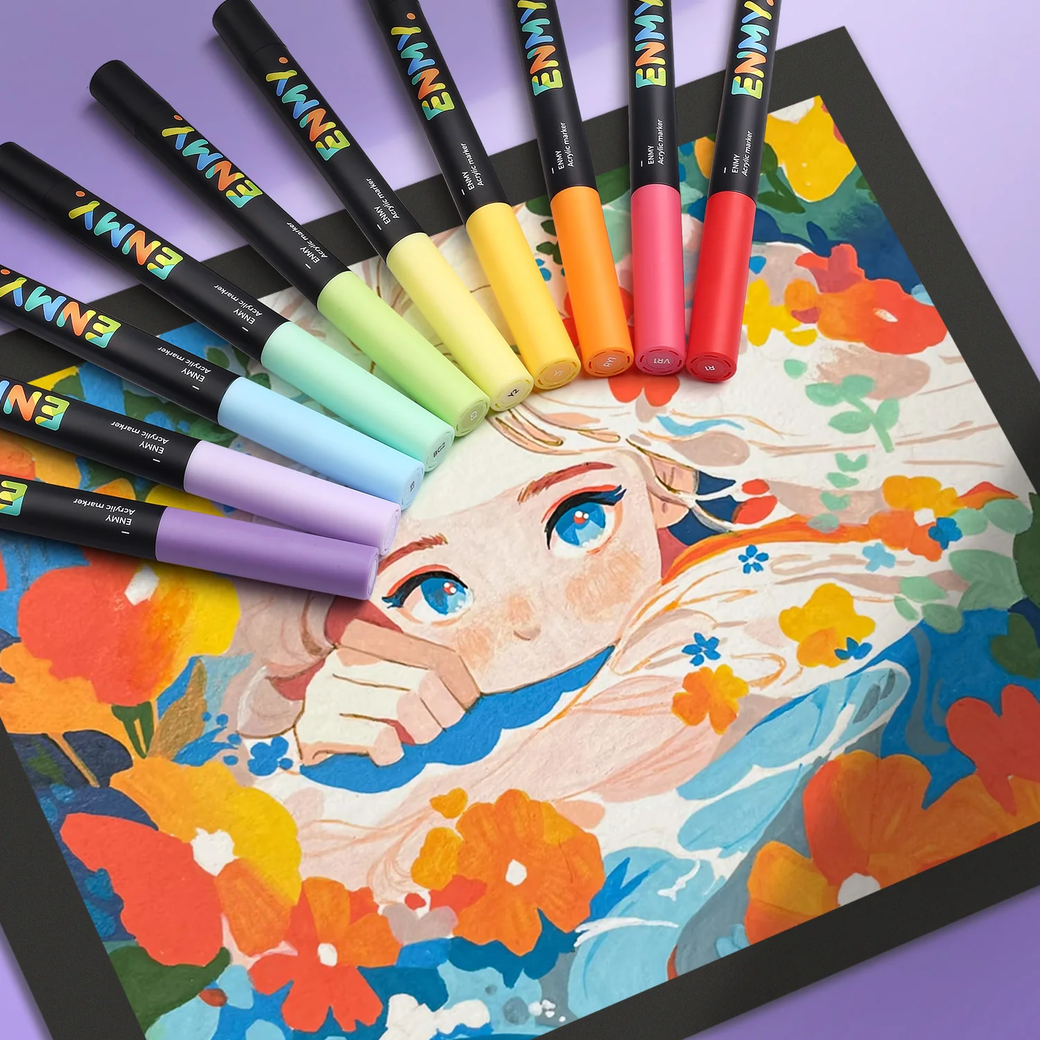 60 Colors Direct Liquid Acrylic Paint Marker  Permanent, Fast-Drying for Rock, Canvas & Wood - Image 5