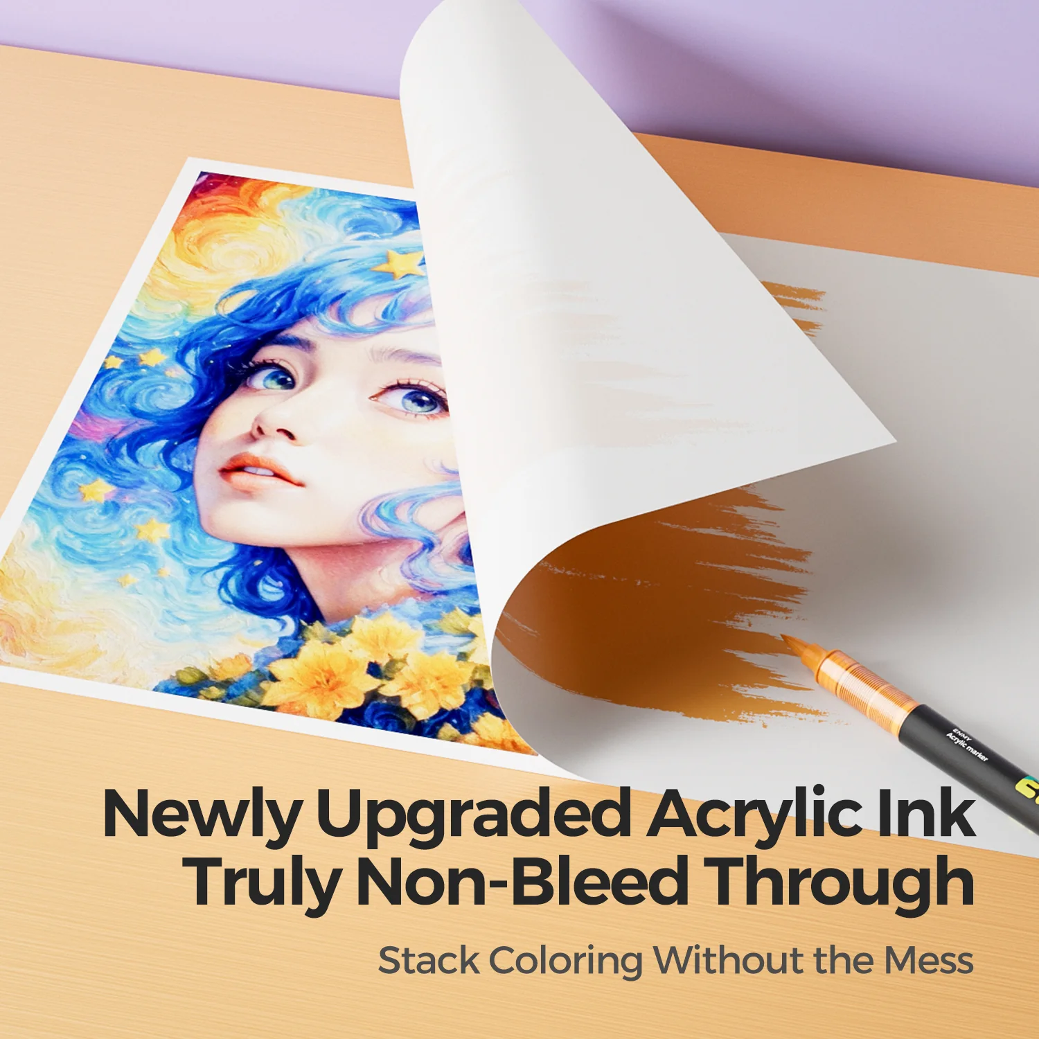 Direct Liquid Acrylic Paint Marker  Permanent, Fast-Drying for Rock, Canvas & Wood - Image 7