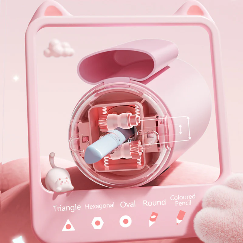 Fully Automatic Electric Pencil Sharpener (Kitty Design) - Image 4
